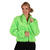 Damen-Kost�m Pl�sch-Jacke, neon-gr�n, Gr. XS-S Bild 2