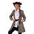 Damen-Kost�m Piraten-Jacke Bonny, grau, Gr. XS