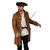 Herren-Kost�m Piraten-Jacke Long John, braun, Gr. S