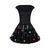 Damen-Kost�m Petti-Coat Konfetti Deluxe, schwarz, ca. 40cm