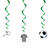Girlande spiralfrmig / Deckenhnger, Motto Fuball fr Kindergeburtstag, Lnge: ca. 66 cm, 3 Stck