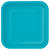 SALE Teller aus Pappe, Premiumqualitt, quadratisch, Gre ca. 23x23 cm, Vorteilspack mit 14 Stck, Farbe: trkis - Trkis