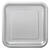 NEU Teller aus Pappe, Premiumqualitt, quadratisch, Gre ca. 23x23 cm, Vorteilspack mit 14 Stck, Farbe: silber