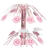 SALE Groer Tischaufsteller / Tischdekoration mit Elefant fr Baby Shower Party wei / rosa / pink, metallisch, Gre: ca. 22 cm