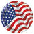 Teller aus Pappe, Flagge Vereinigte Staaten / USA / Amerika, Größe ca. 18 cm, 8 Stück
