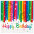 NEU Servietten Happy Birthday, Kindergeburtstag, Regenbogenfarben / bunt, Gre: ca. 25 x 25 cm, 16 Stck - Serviette 25 cm Regenbogenfarben