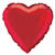 Folienballon Herz Unifarben, Premiumqualität, beidseitig bedruckt, Größe: ca. 45 cm, Farbe: Rot - Rot