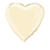 Folienballon Herz Unifarben, Premiumqualität, beidseitig bedruckt, Größe: ca. 45 cm, Farbe: Elfenbein - Elfenbein