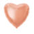 Folienballon Herz Unifarben, Premiumqualität, beidseitig bedruckt, Größe: ca. 45 cm, Farbe: Rosé Gold - Rosé-Gold