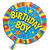 Folienballon Birthday Boy, für Kindergeburtstag Junge, beidseitig bedruckt, Größe: ca. 45 cm