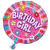 Folienballon Birthday Girl, fr Kindergeburtstag Mdchen, Pink mit Blumen, beidseitig bedruckt, Gre: ca. 45 cm
