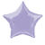Folienballon Stern Unifarben, Premiumqualität, beidseitig bedruckt, Größe: ca. 45 cm, Farbe: Lavendel Lila - Lavendel Lila