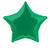 Folienballon Stern Unifarben, Premiumqualität, beidseitig bedruckt, Größe: ca. 45 cm, Farbe: Grün - Grün