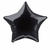 Folienballon Stern Unifarben, Premiumqualität, beidseitig bedruckt, Größe: ca. 50 cm, Farbe: Schwarz - Folienballon Stern schwarz
