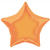 Folienballon Stern Unifarben, Premiumqualität, beidseitig bedruckt, Größe: ca. 45 cm, Farbe: Orange - Orange