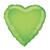 Folienballon Herz Unifarben, Premiumqualität, beidseitig bedruckt, Größe: ca. 45 cm, Farbe: Hellgrün - Hellgrün