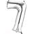 NEU Folienballon Medium Zahl 7, silber, ca. 66cm hoch - Ziffer 7
