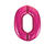 Riesiger Folienballon Zahl 0, Premiumqualität, Höhe: ca. 86 cm, Farbe: Pink