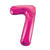 SALE Riesiger Folienballon Zahl 7, Premiumqualitt, Hhe: ca. 86 cm, Farbe: Pink - Ziffer: 7