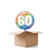 Ballongrüße 60. Geburtstag Regenbogen Sterne, 1 Ballon
