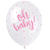 SALE Luftballon Latex Hello Baby, wei & rosa / pink, mit Herzchen, Gre: ca. 30 cm, 5 Stck