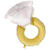 SALE Riesiger Folienballon Diamantring / Verlobungsring, Premiumqualitt, Gre: ca. 80 cm