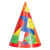 Partyhüte Happy Birthday aus Pappe, Kindergeburtstag, Spielbausteine, 8 Stück - Partyhüte