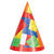 SALE Partyhte Happy Birthday aus Pappe, Kindergeburtstag, Spielbausteine, 8 Stck - Partyhte