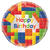 Folienballon Happy Birthday, Spielbausteine, beidseitig bedruckt, Größe: ca. 45 cm - Folienballon