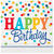 SALE Servietten Happy Birthday, Kindergeburtstag, bunt gepunktet, Gre: ca. 33 x 33 cm, 16 Stck