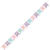 Große Girlande / Wimpelkette Happy Birthday, rosa - lila / gold, glitzernd, Größe: ca. 2,1 m - Girlande