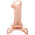 SALE Stehender Folienballon Groe Zahl 1, rose-gold, 76cm - 1