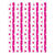 NEU Strohhalme mit Punkten aus Papier, 10 Stck, Farbe: Pink - Trinkhalme 10 Stck