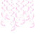 Girlande spiralförmig / Deckenhänger, Länge: ca. 7,9 cm, 8 Stück, Farbe: Rosa