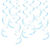 SALE Girlande spiralfrmig / Deckenhnger, Lnge: ca. 7,9 cm, 8 Stck, Farbe: Hellblau