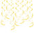 SALE Girlande spiralfrmig / Deckenhnger, Lnge: ca. 7,9 cm, 8 Stck, Farbe: Gelb