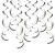 SALE Girlande spiralfrmig / Deckenhnger, Lnge: ca. 7,9 cm, 8 Stck, Farbe: Schwarz