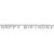 NEU Girlande Happy Birthday silber, 122cm