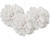Pompom / Blume aus Papier, Raumdeko zum Aufhängen für Geburtstag, Hochzeit & Co., Größe: ca. 22 cm, 3 Stück, Farbe: Weiß