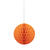 Wabenball / Pompom aus Papier, Raumdeko zum Aufhängen für Geburtstag, Hochzeit, Party & Co., Größe: ca. 20 cm, Orange
