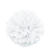 Pompom / Blume aus Papier, Raumdeko zum Aufhängen für Geburtstag, Hochzeit, Party & Co., Größe: ca. 40 cm, Farbe: Weiß
