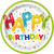 NEU Teller Happy Birthday aus Pappe, Kindergeburtstag, Design Folienballon bunt, Größe ca. 18 cm, 8 Stück - Teller18 cm Happy Birthday Ballons
