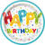 NEU Teller Happy Birthday aus Pappe, Kindergeburtstag, Design Folienballon bunt, Größe ca. 23 cm, 8 Stück - Teller 23 cm Happy Birthday Ballons