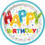NEU Teller Folienballon bunt aus Pappe, Premiumqualitt, 8 Stck, ca. 23cm - Teller 23 cm Happy Birthday Ballons