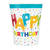 NEU Becher Happy Birthday aus Pappe, Kindergeburtstag, Design Folienballon bunt, Gre: ca. 250 ml, 8 Stck - Becher Happy Birthday Ballons