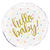 SALE Folienballon Hello Baby, Baby Shower Party / Glckwunsch zur Geburt, gold, Gre: ca. 45 cm