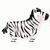 SALE Folienballon Zebra Airwalker, 76 cm