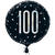 SALE Folienballon 100. Geburtstag, schwarz-silber, glitzernd, Gre: ca. 45 cm