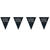 Wimpelkette Happy Birthday, schwarz-silber glitzernd, Lnge: ca. 2,7 m - Wimpelkette