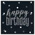 Servietten Happy Birthday, schwarz-grau, Größe: ca. 33 x 33 cm, 16 Stück - Servietten